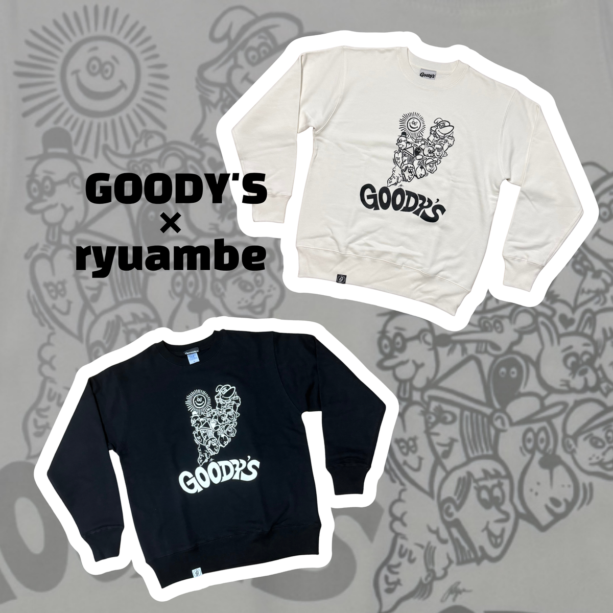 GOODY'S×ryuambe collaboration sweat